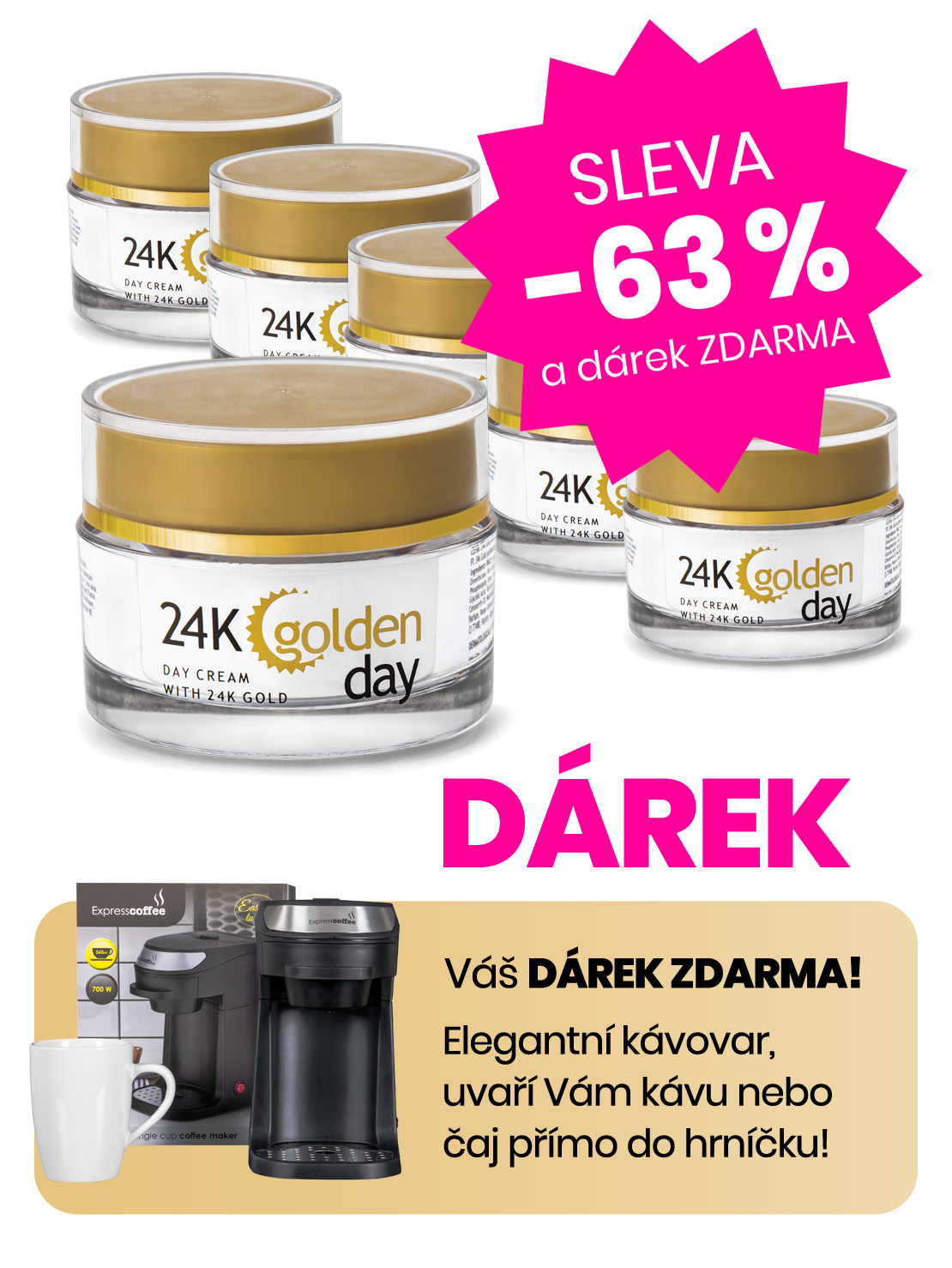 Aimé 24K krém s pravým zlatem